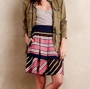 Anthropologie Multi Maeve Ellery Stripe Skirt
